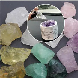 Natural Crystal Stones Rose Quartz Amethyst Fluorite Mineral Reiki Healing Stone