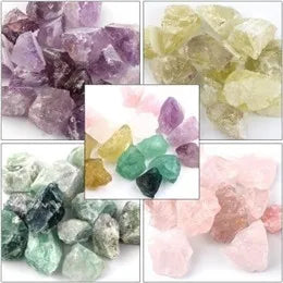 Natural Crystal Stones Rose Quartz Amethyst Fluorite Mineral Reiki Healing Stone