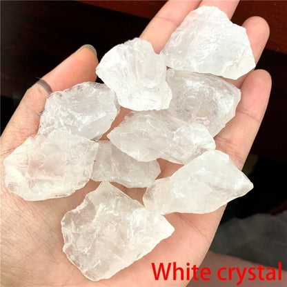 Natural Crystal Stones Rose Quartz Amethyst Fluorite Mineral Reiki Healing Stone