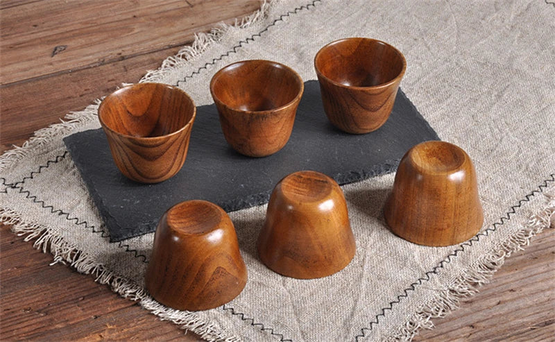 Handmade Natural Spruce Wood Cups