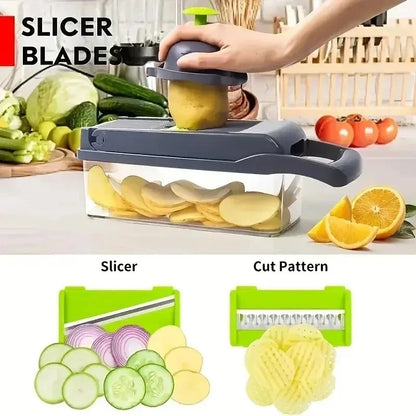 14/16 in 1 Multifunctional Vegetable Chopper Slicer Dicer