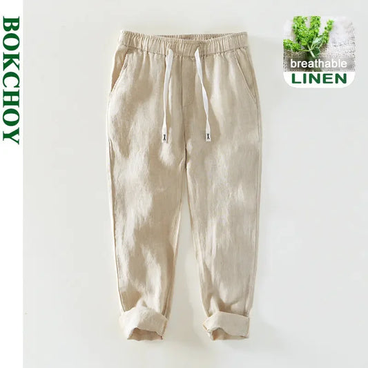 100% Linen Men's Pants