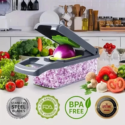 14/16 in 1 Multifunctional Vegetable Chopper Slicer Dicer