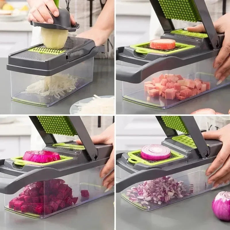 14/16 in 1 Multifunctional Vegetable Chopper Slicer Dicer