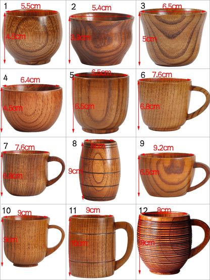 Handmade Natural Spruce Wood Cups