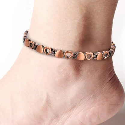 Women Magnetic Therapy Anklets 99.9% Pure Solid Copper 3500 Gauss Magnets