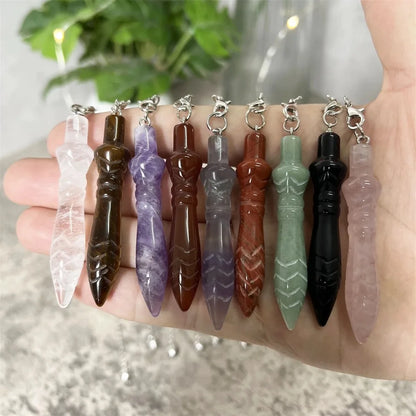 Natural Gem Stone Crystals Pendulum