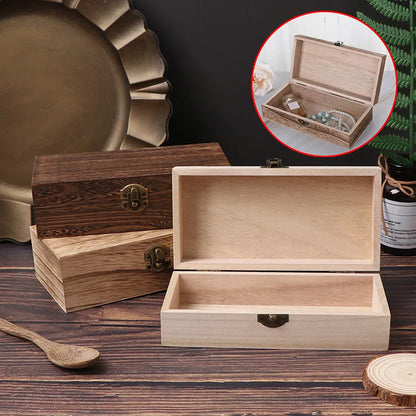 Rectangular Wooden Storage Gift Box