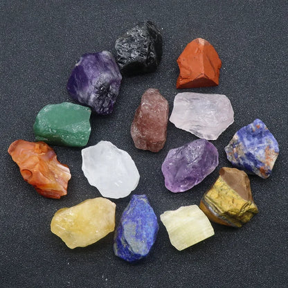 Natural Crystal Stones Rose Quartz Amethyst Fluorite Mineral Reiki Healing Stone