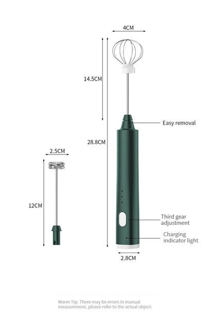 USB Rechargeable Handheld Milk Frother/Mixer Wand