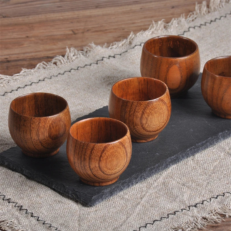 Handmade Natural Spruce Wood Cups