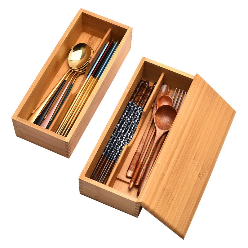 Bamboo Expandable Drawer Organizer for Utensils