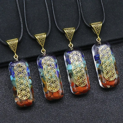 Energy Generator Orgone Crystals Pendant Necklace Healing Meditation Jewelry