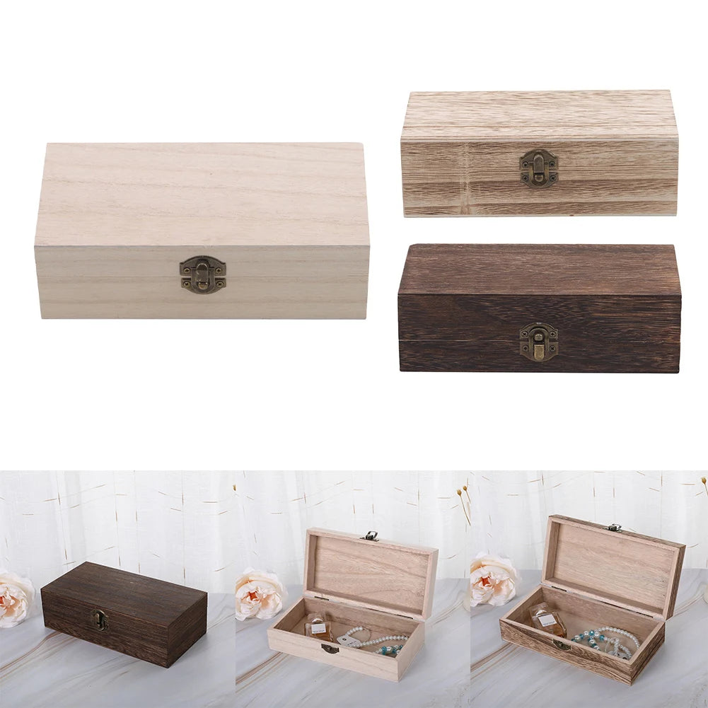 Rectangular Wooden Storage Gift Box