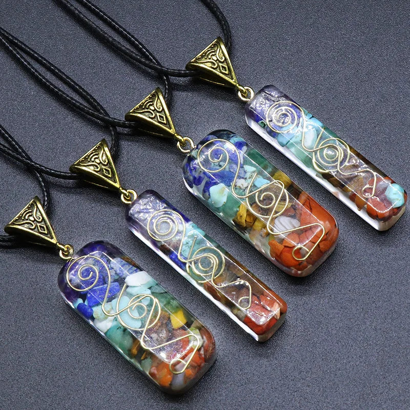 Energy Generator Orgone Crystals Pendant Necklace Healing Meditation Jewelry