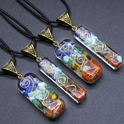 Energy Generator Orgone Crystals Pendant Necklace Healing Meditation Jewelry