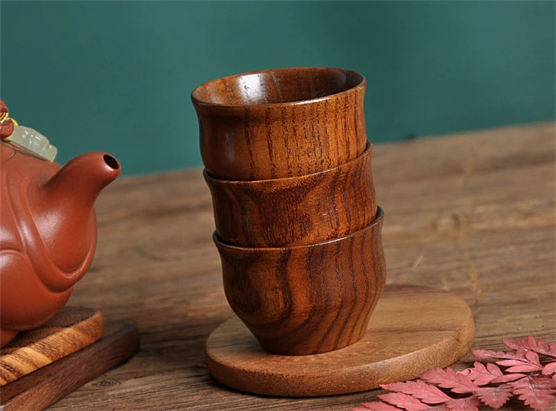 Handmade Natural Spruce Wood Cups