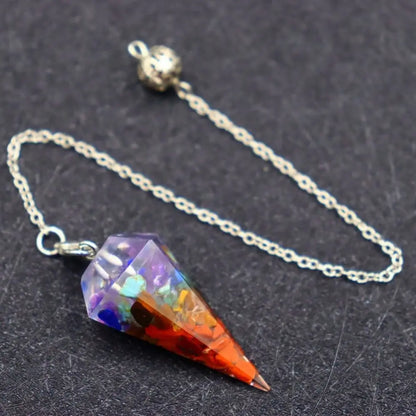 7 Chakra Energy Healing Chakra Orgone Pendulum