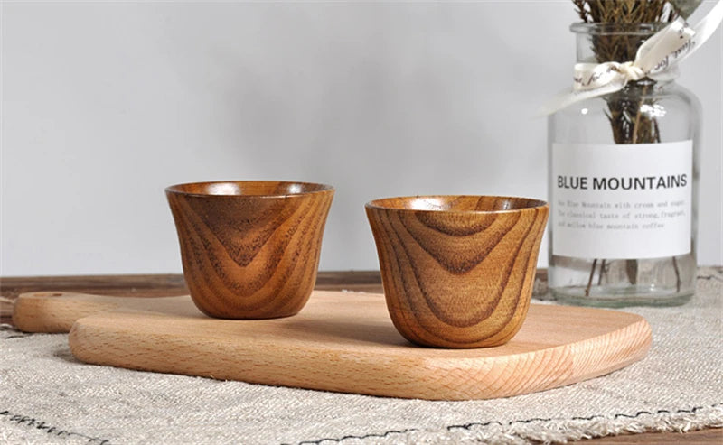 Handmade Natural Spruce Wood Cups