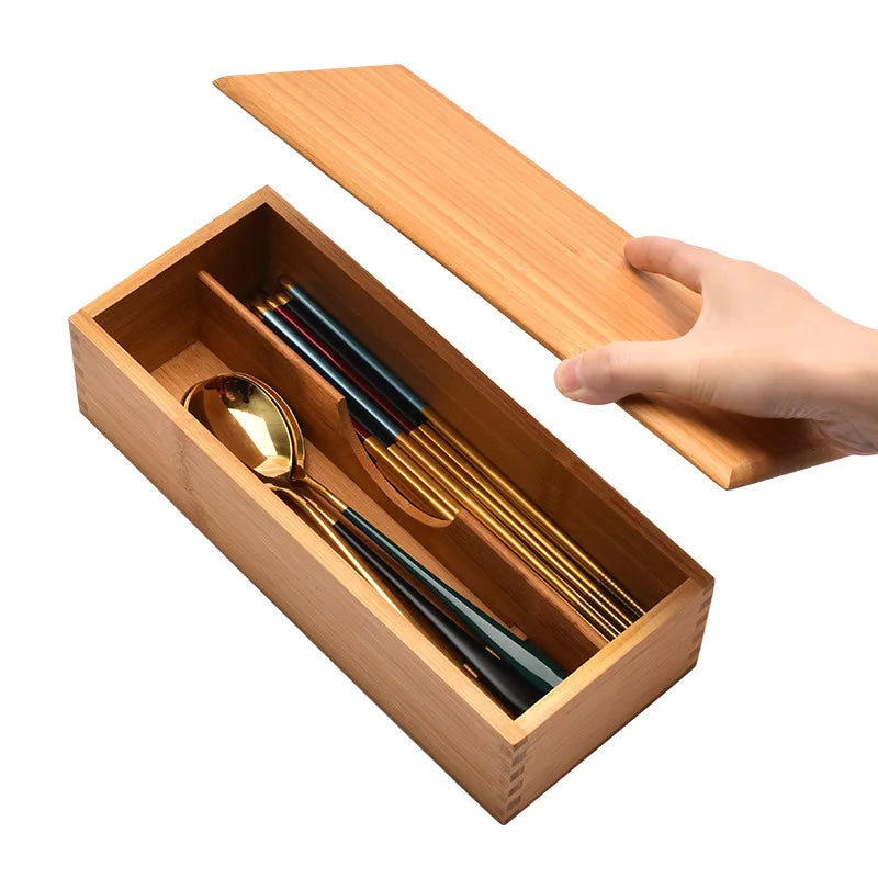 Bamboo Expandable Drawer Organizer for Utensils