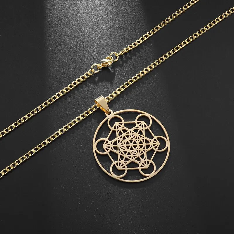 Flower of Life Chakra Stainless Steel Necklace Assorted