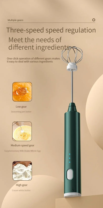 USB Rechargeable Handheld Milk Frother/Mixer Wand