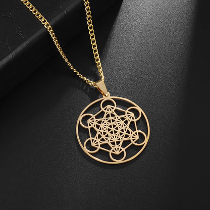 Flower of Life Chakra Stainless Steel Necklace Assorted