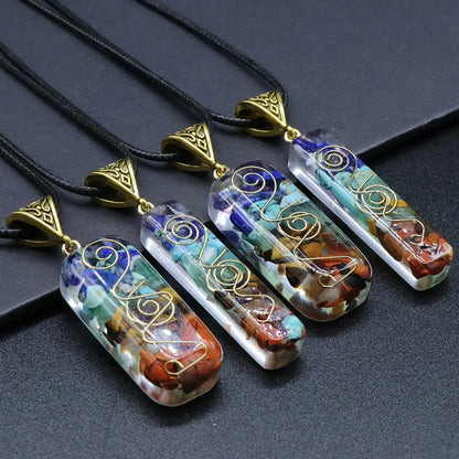 Energy Generator Orgone Crystals Pendant Necklace Healing Meditation Jewelry