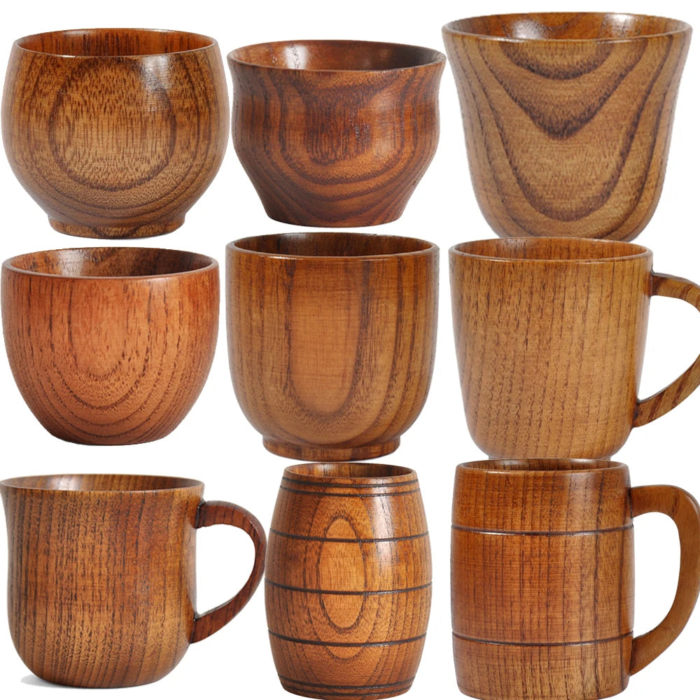 Handmade Natural Spruce Wood Cups