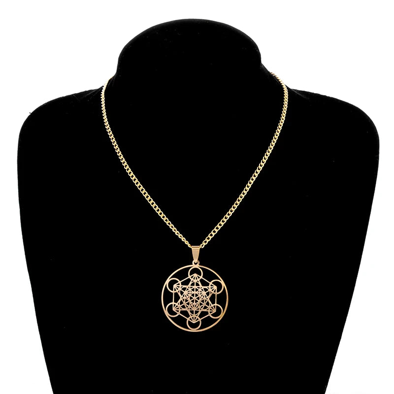 Flower of Life Chakra Stainless Steel Necklace Assorted