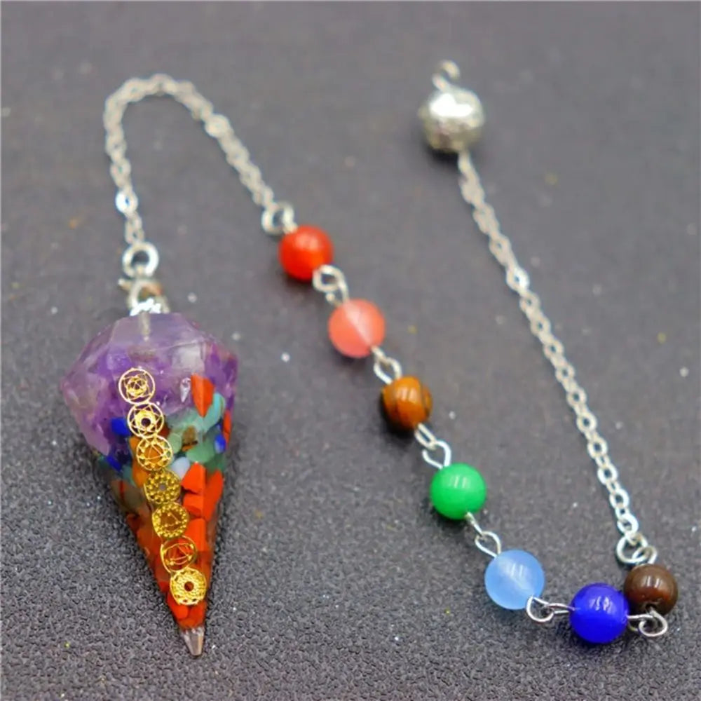 7 Chakra Energy Healing Chakra Orgone Pendulum