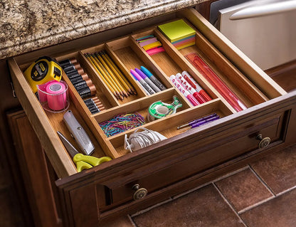 Bamboo Expandable Drawer Organizer for Utensils