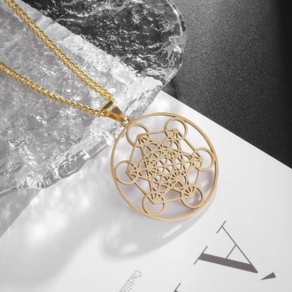 Flower of Life Chakra Stainless Steel Necklace Assorted