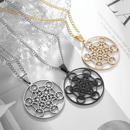 Flower of Life Chakra Stainless Steel Necklace Assorted