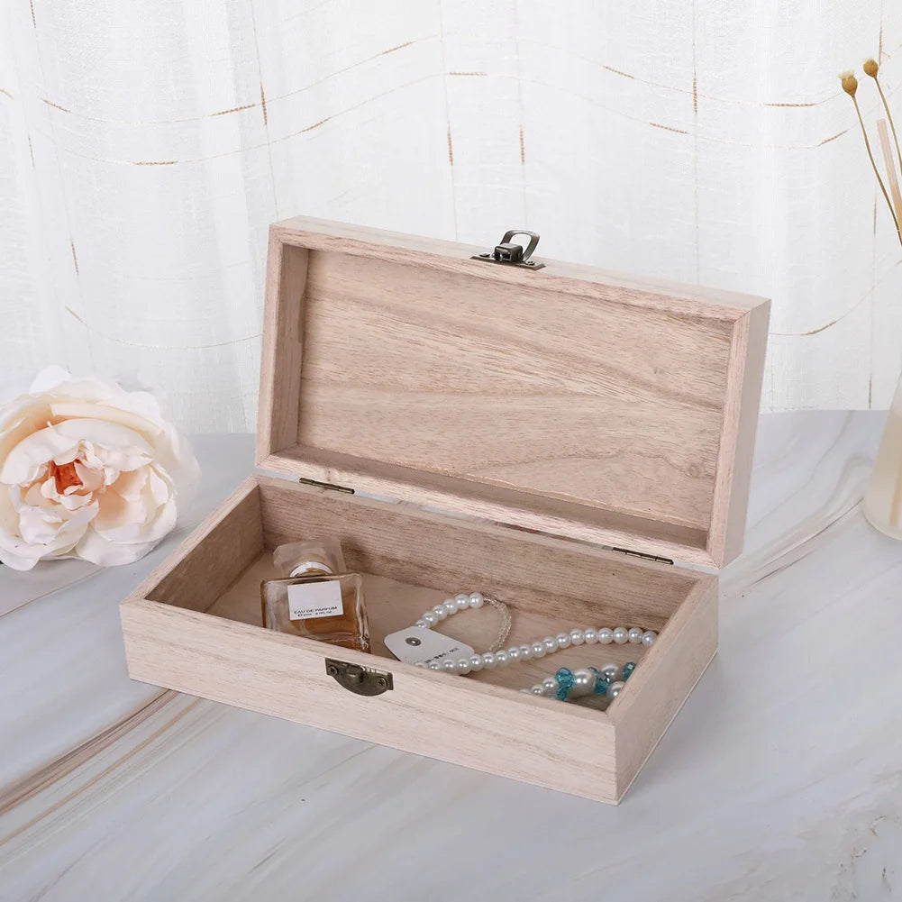 Rectangular Wooden Storage Gift Box