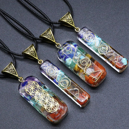 Energy Generator Orgone Crystals Pendant Necklace Healing Meditation Jewelry