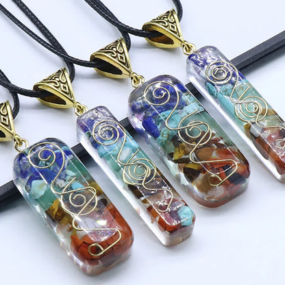 Energy Generator Orgone Crystals Pendant Necklace Healing Meditation Jewelry